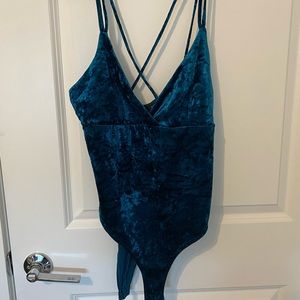 Teal body suit